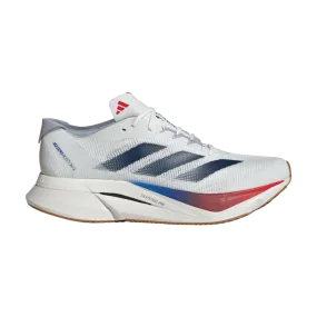 adidas Men's Adizero Boston 12 Core White/Dark Blue/Pure Ruby