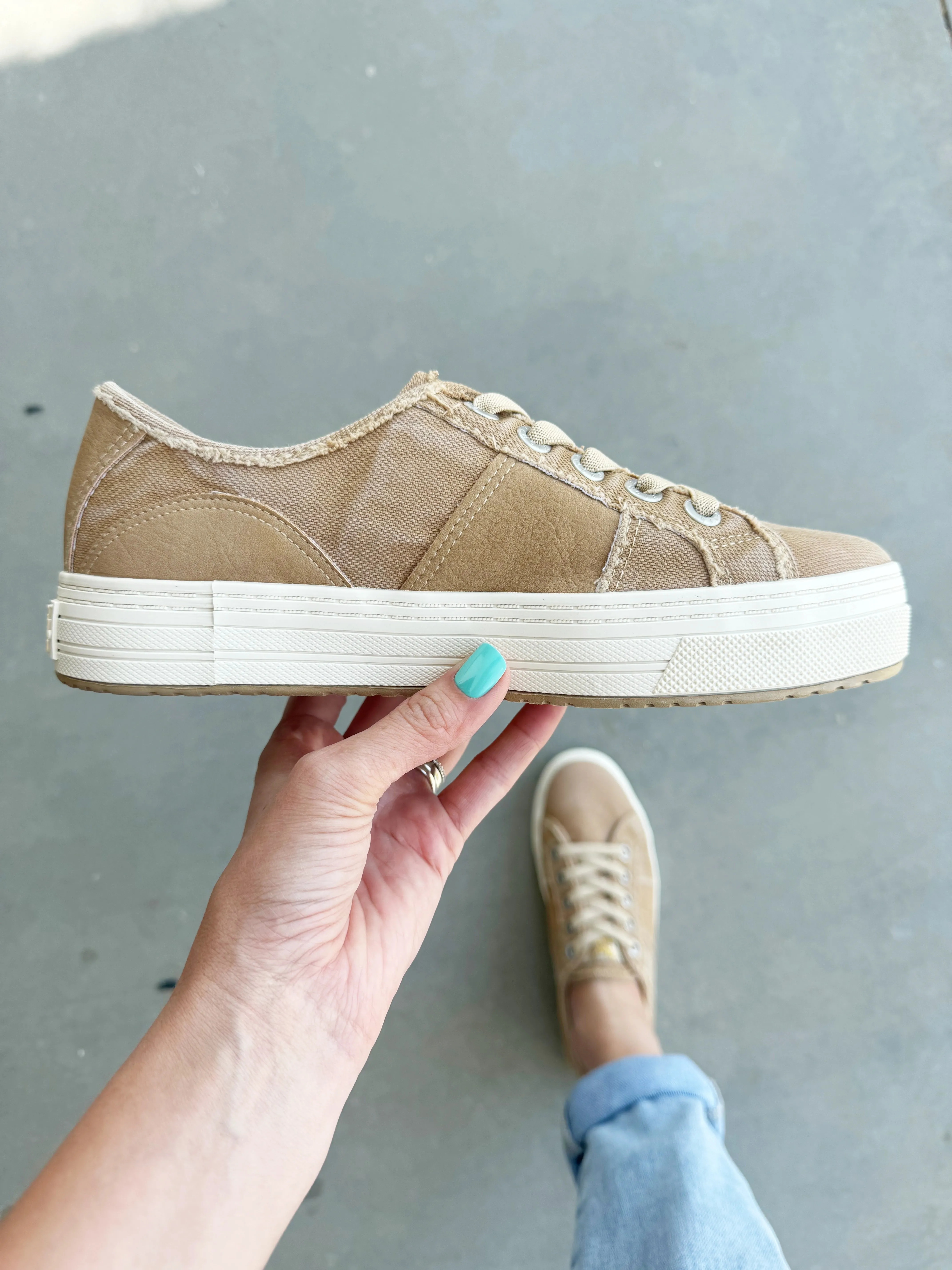 Blowfish Super Smile Sneakers in Khaki