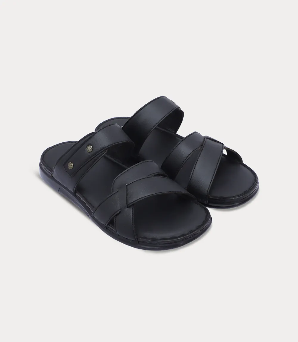 BM6863-BLACK-Men Slipper