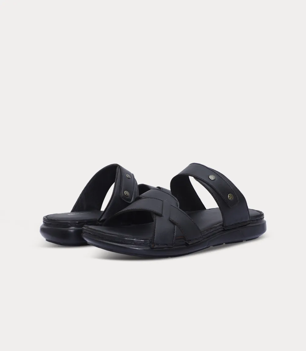 BM6863-BLACK-Men Slipper