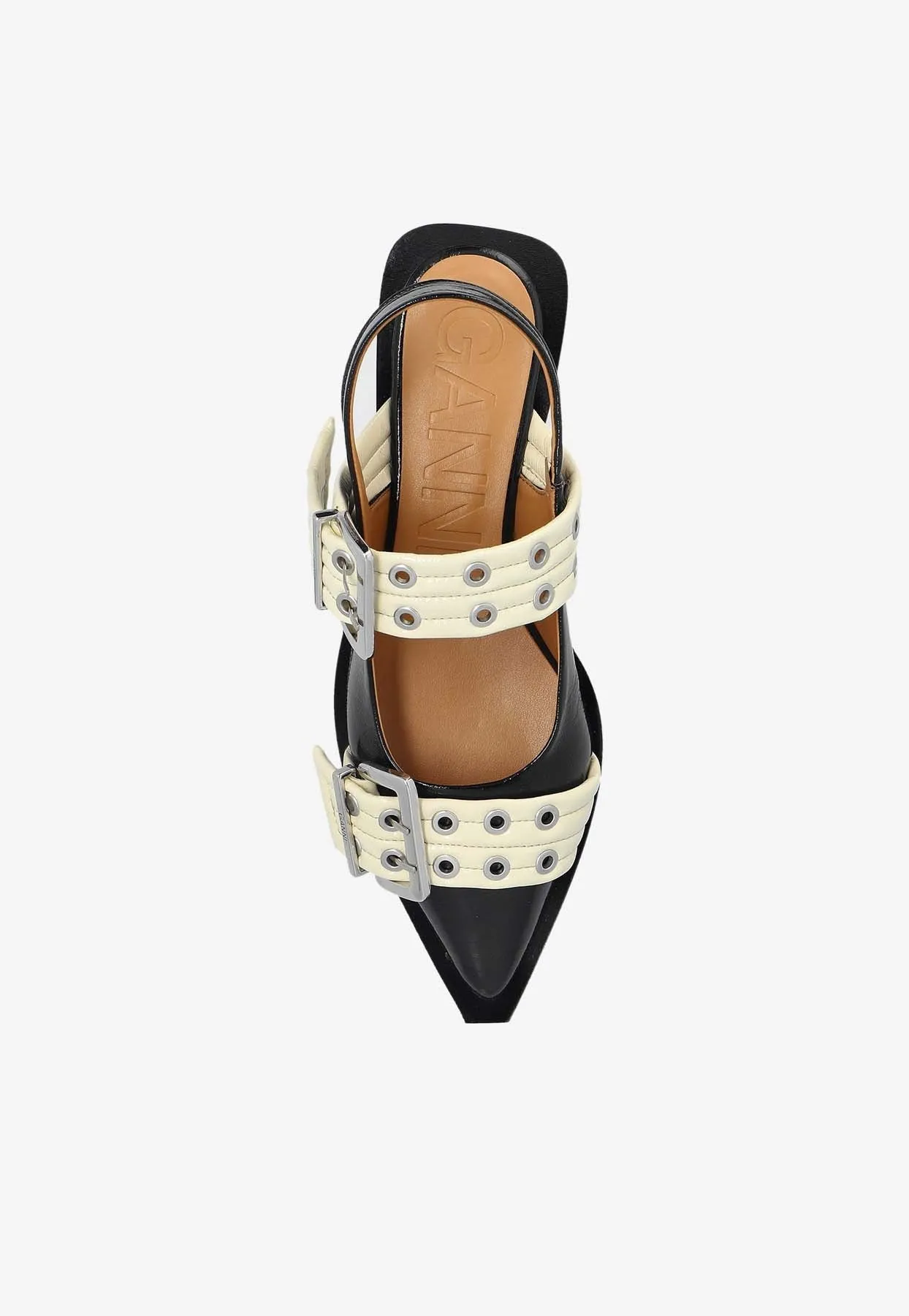 Buckled Slingback Flats