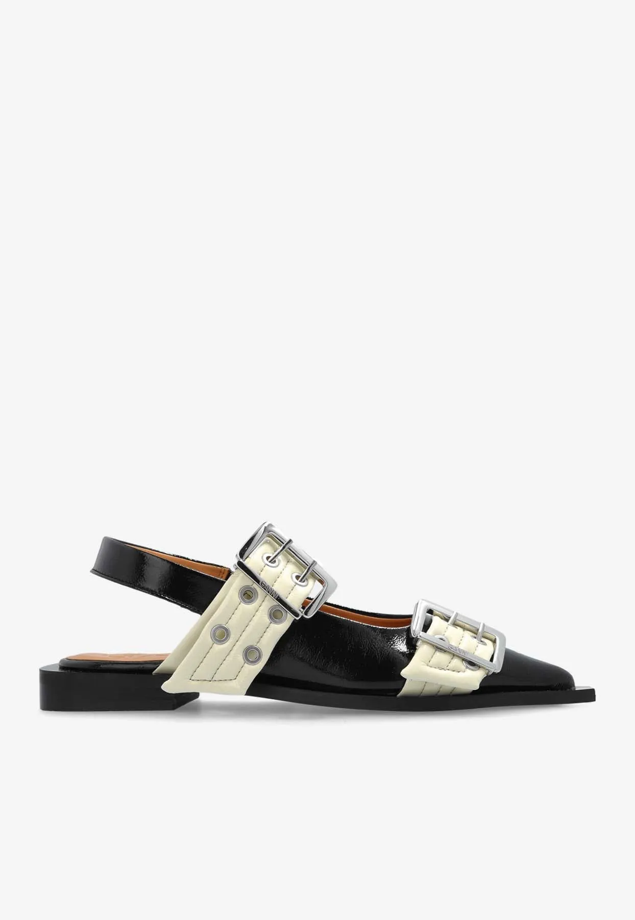 Buckled Slingback Flats