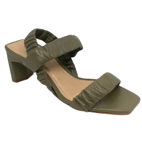 Carrano ruched leather heels (Khaki)