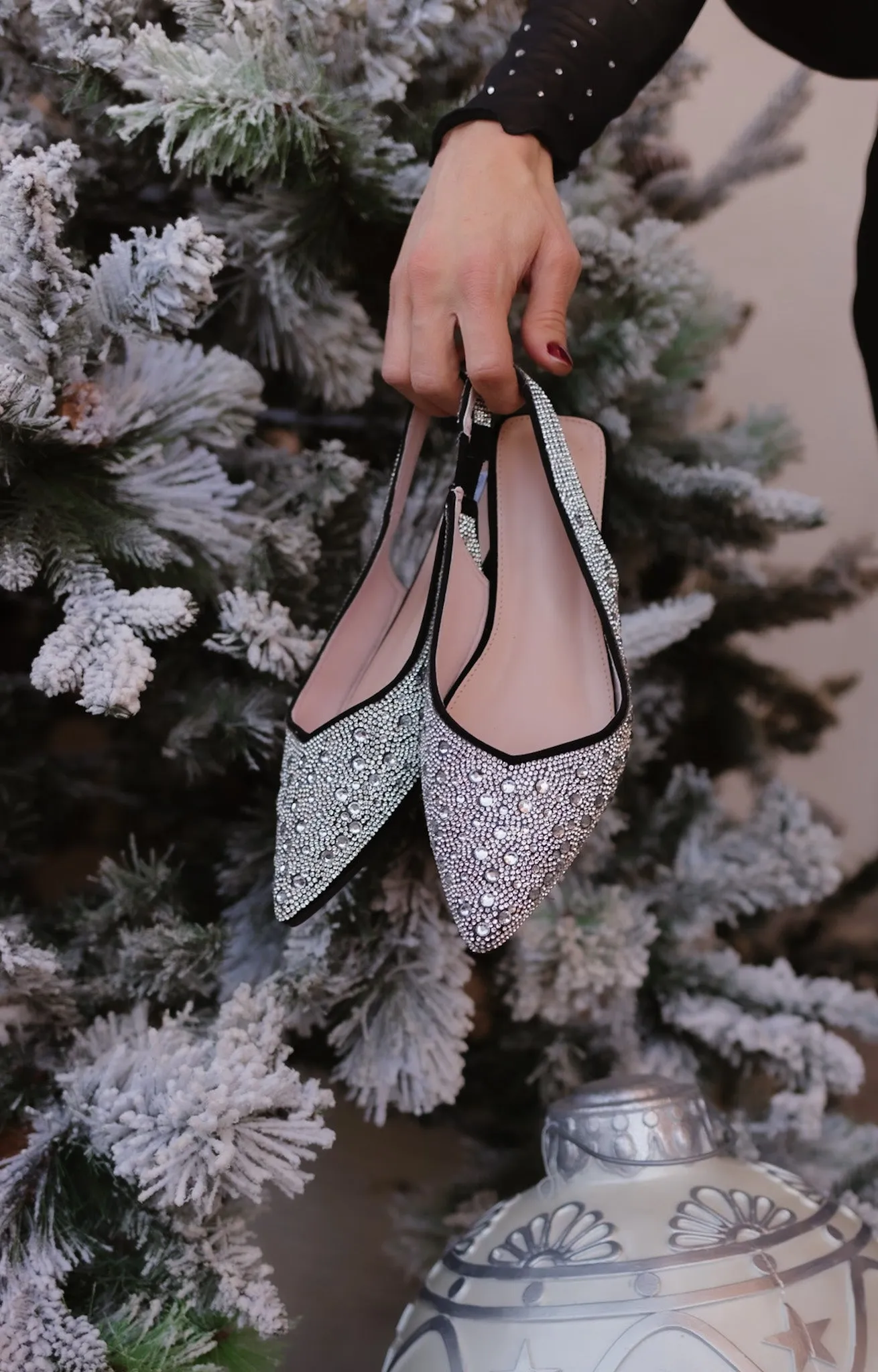 Champagne Toast Rhinestone Flats