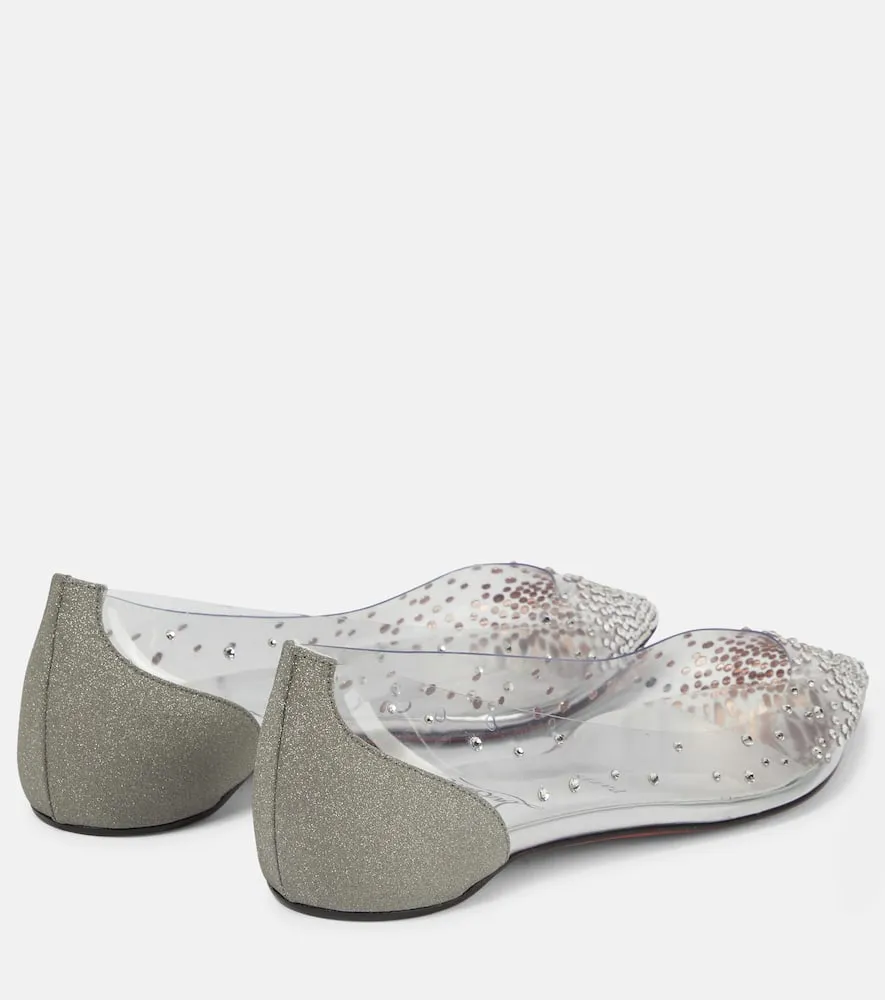 Christian Louboutin Degrastrass embellished ballet flats