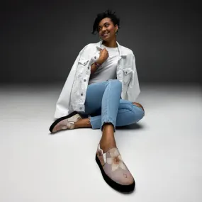 Flower in Pastel Slip on Canvas Shoes