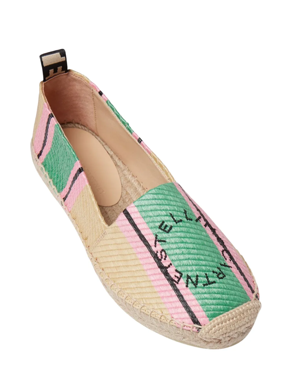 Gaia Striped Raffia Espadrilles (Green)