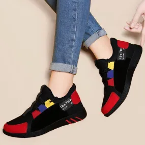 Girls Color Block Trendy Design Sneaker Shoes
