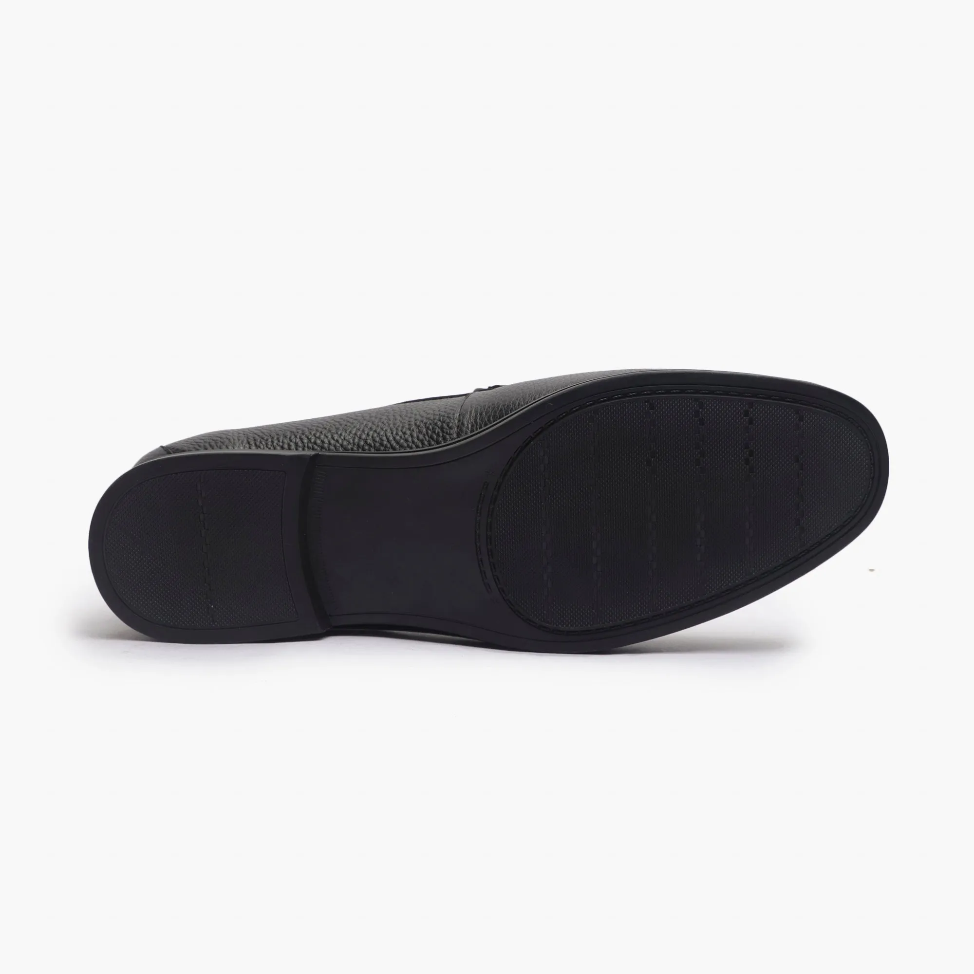 Grain Leather Loafers with Metal Bit