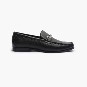 Grain Leather Loafers with Metal Bit
