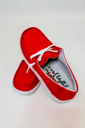 Gypsy Jazz Game Day Red Slip-Ons