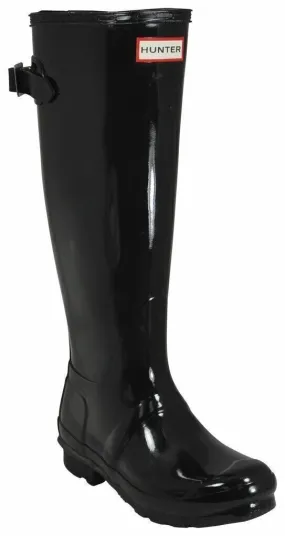 HUNTER ORIGINAL TALL GLOSS BUCKLE STRAP RAIN BOOTS