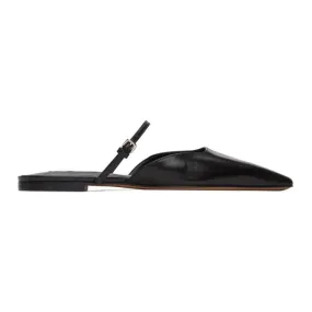 Jil Sander Black Open Back Ballerina Flats