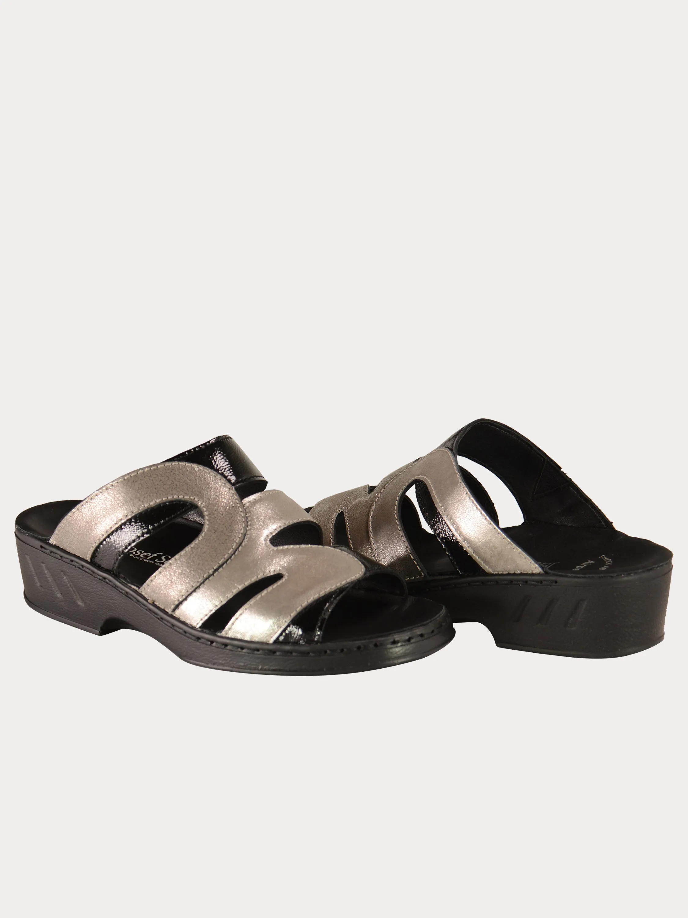 Josef Seibel Women's Multi Patent Slider Sandals