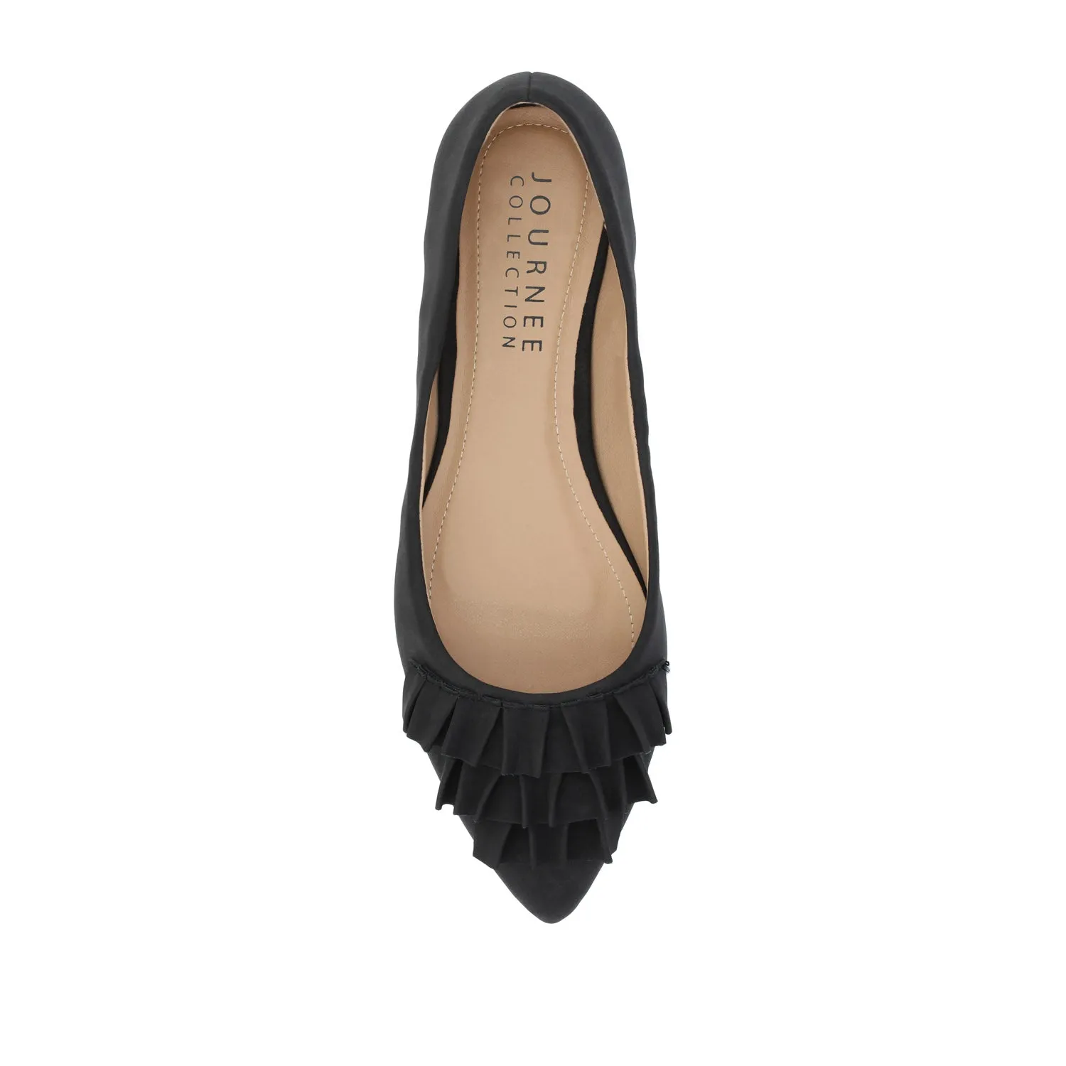 JUDY RUFFLED BALLET FLATS IN WIDE