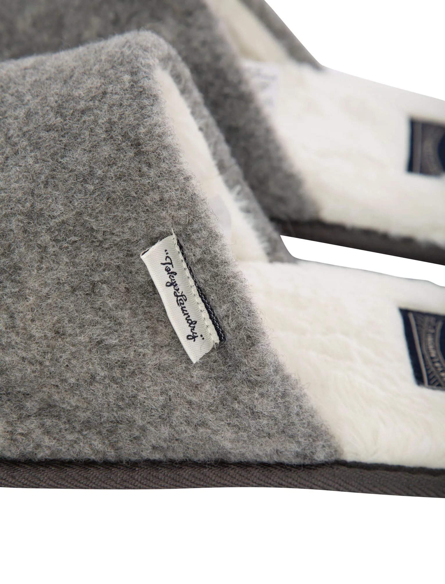 Knightly Mule Slippers with Faux Fur Lining in Grey - Tokyo Laundry