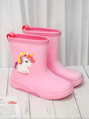 Magical Unicorn Pink  Rain Boots For Girls
