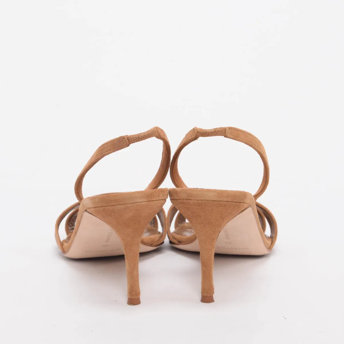 Manolo Blahnik Brown Suede Maldura Sandals 39