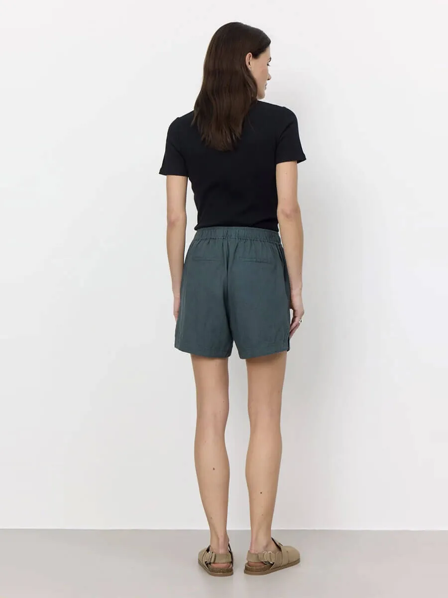 Naja 8 Linen Shorts - Deep Teal