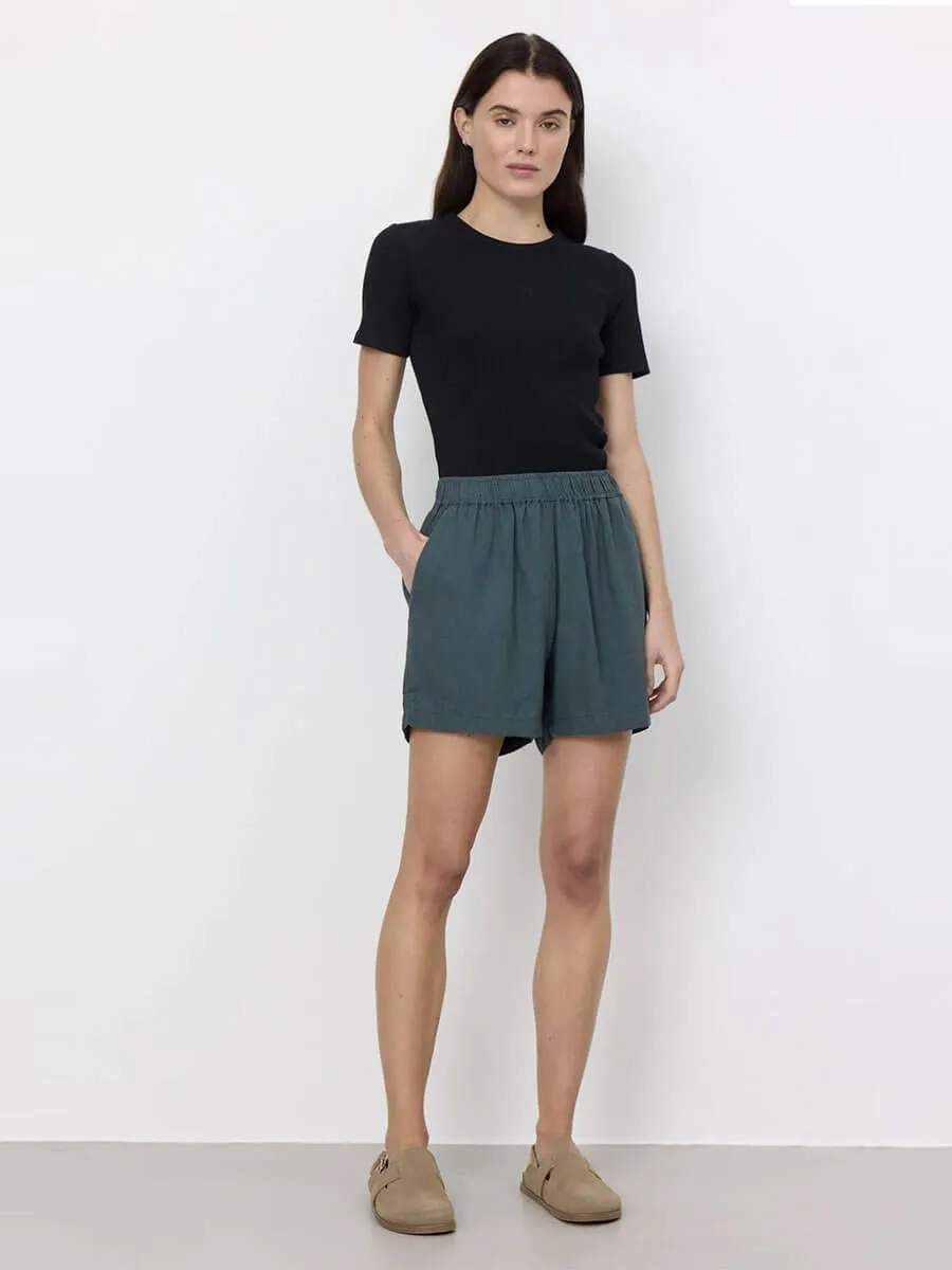Naja 8 Linen Shorts - Deep Teal