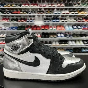 Nike Air Jordan 1 High OG Silver Toe Black Mtlc Silver CD0461-001 Size 9.5