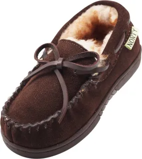 Norty Boys 11-3 Chocolate Suede Slipper Moc 16962