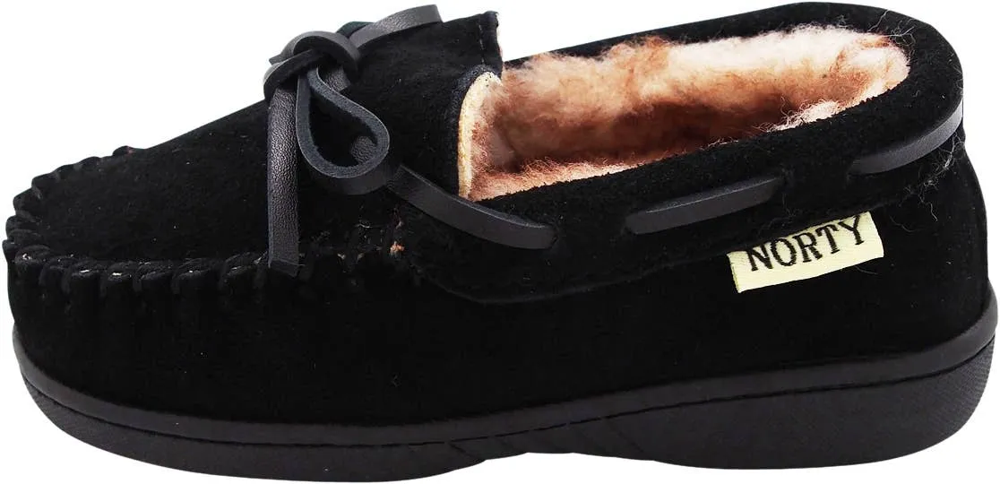 NORTY Tod Boys 6-10 Black Slippers 16956