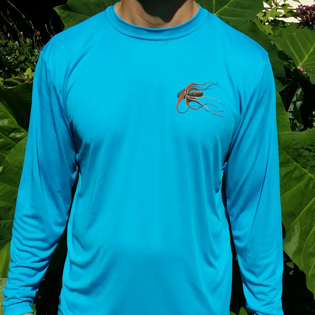 Octopus Long Sleeve Quick Dry Crewneck T-Shirt