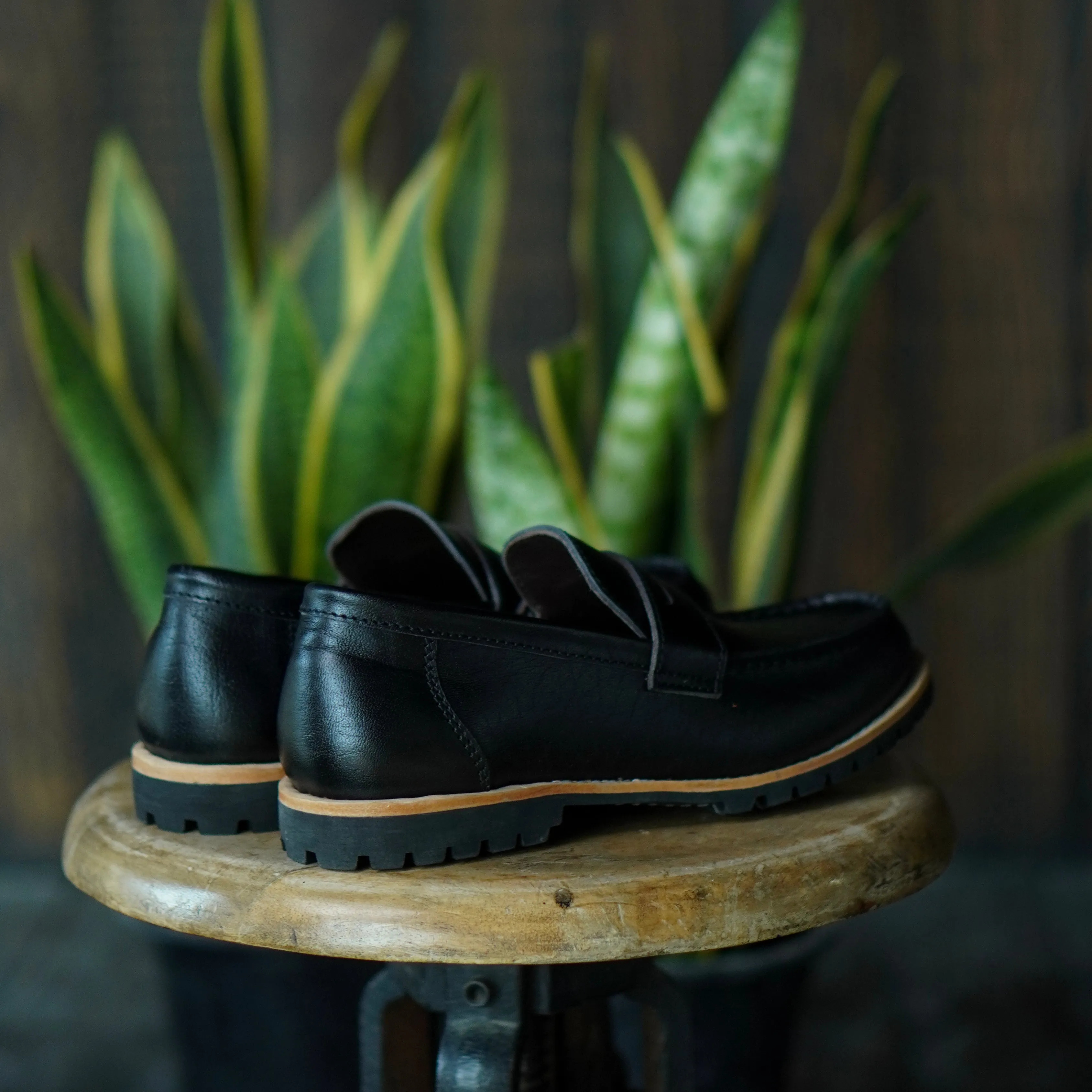 Oslo Penny Loafers (Raven Black) Goodyear Welted