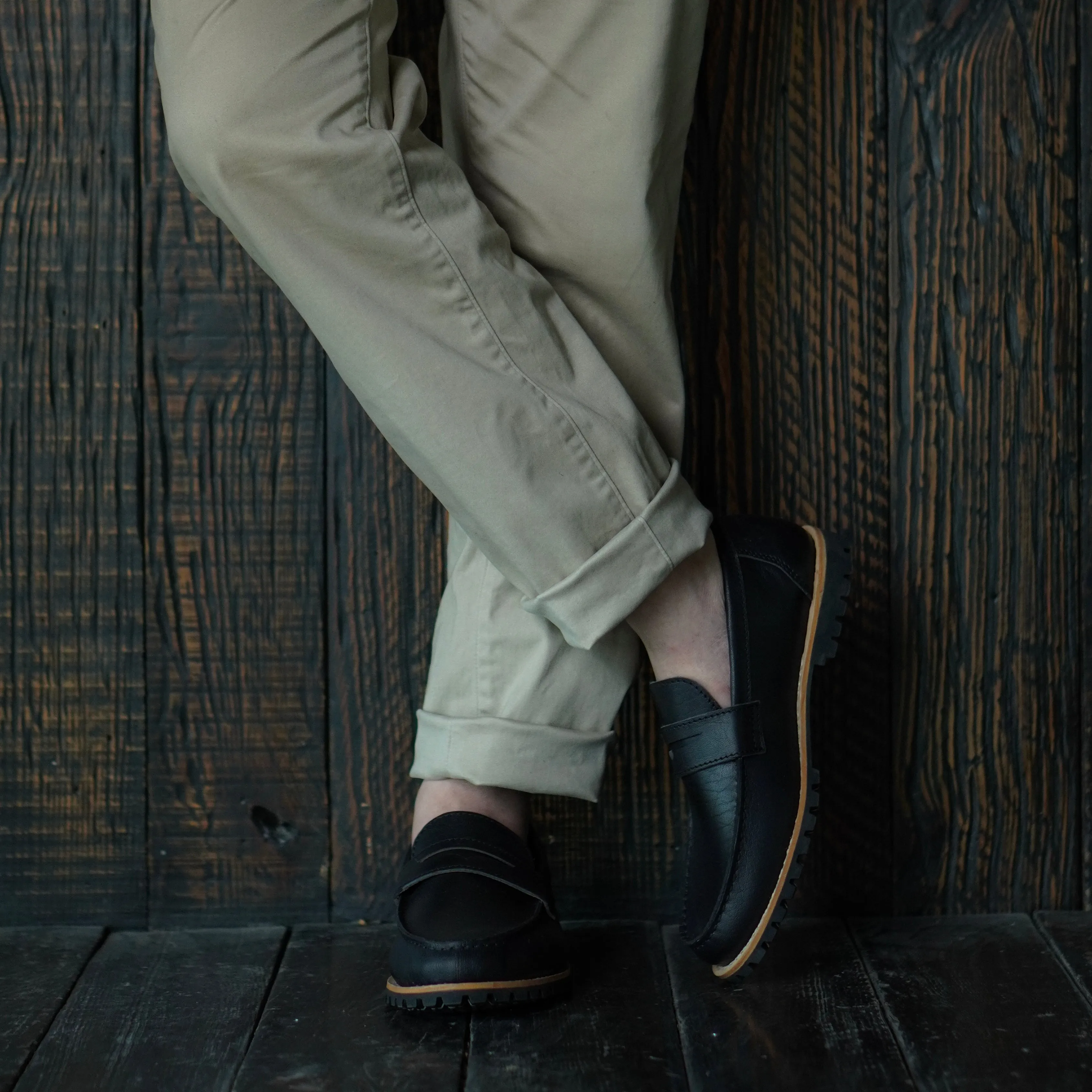 Oslo Penny Loafers (Raven Black) Goodyear Welted