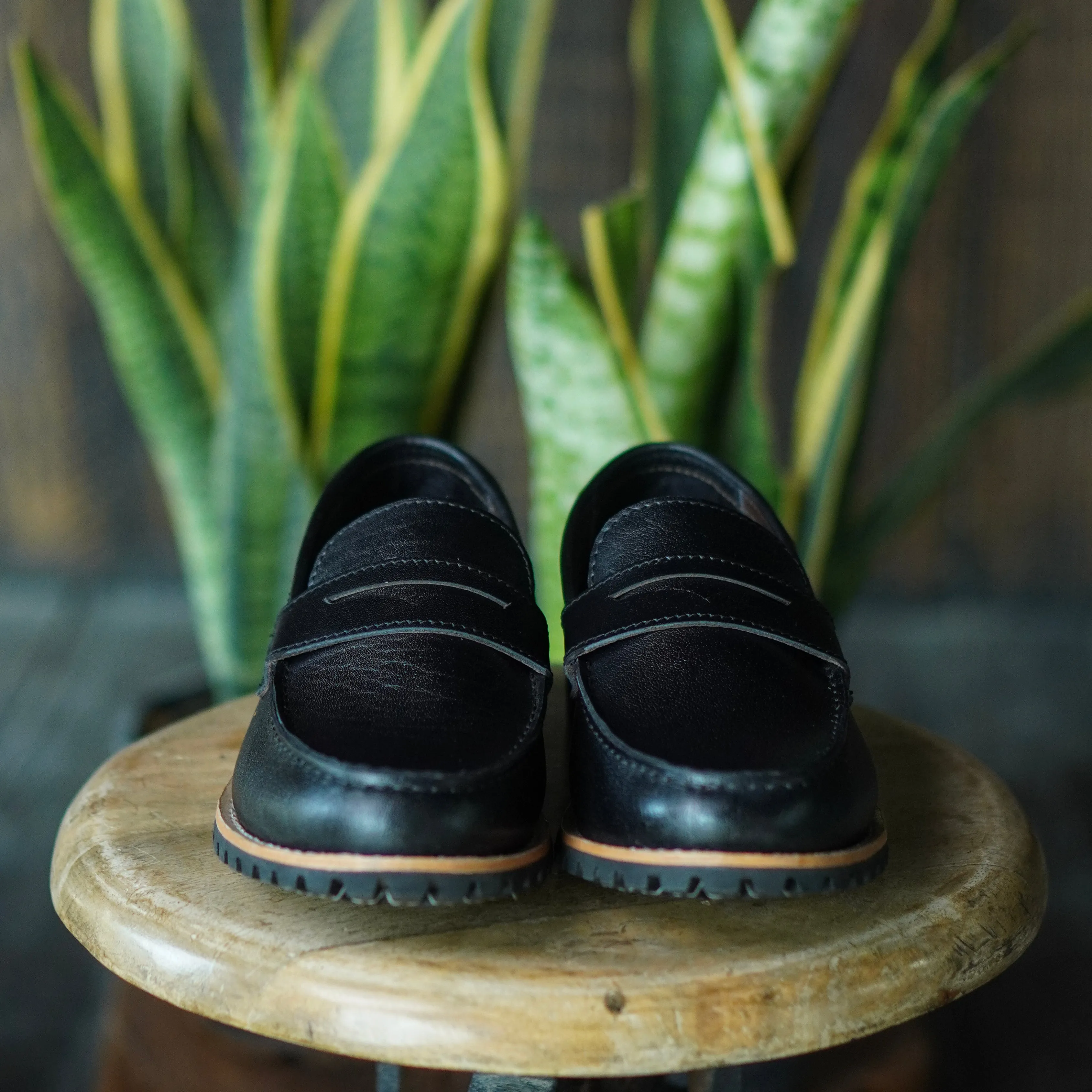 Oslo Penny Loafers (Raven Black) Goodyear Welted