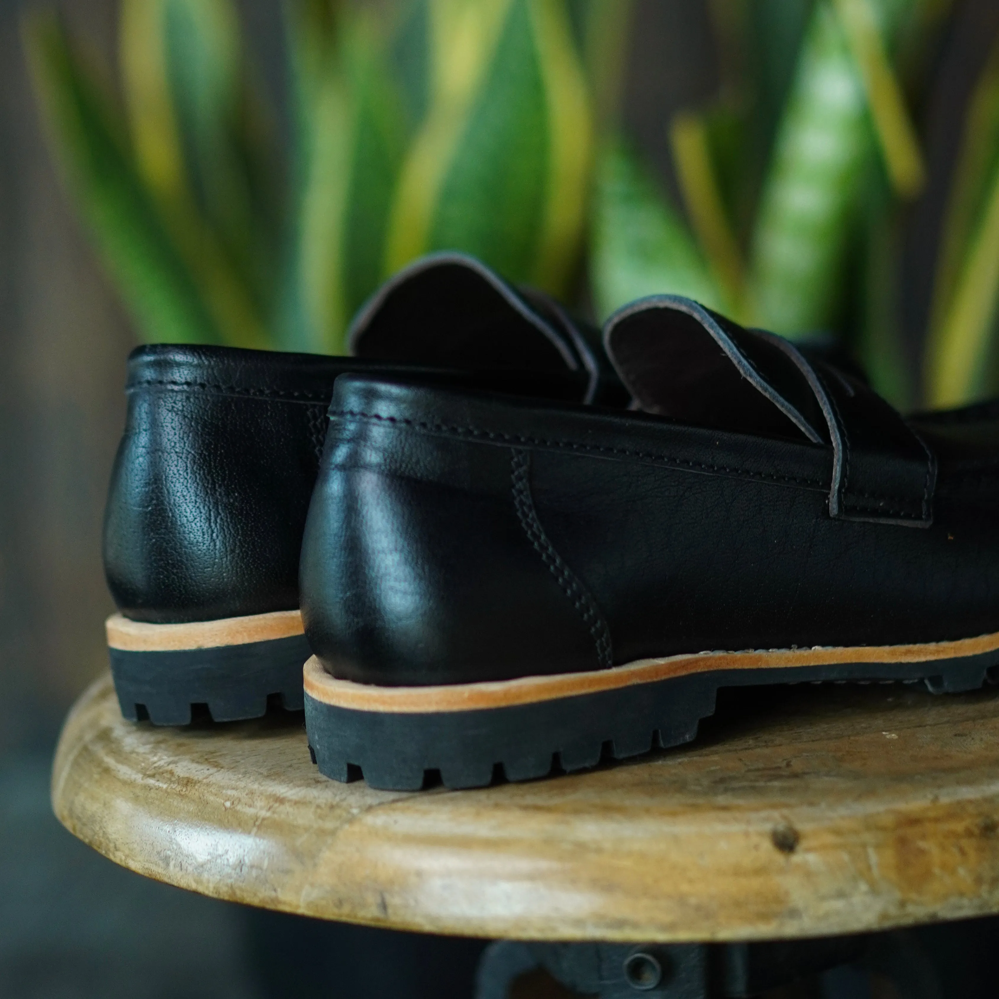 Oslo Penny Loafers (Raven Black) Goodyear Welted