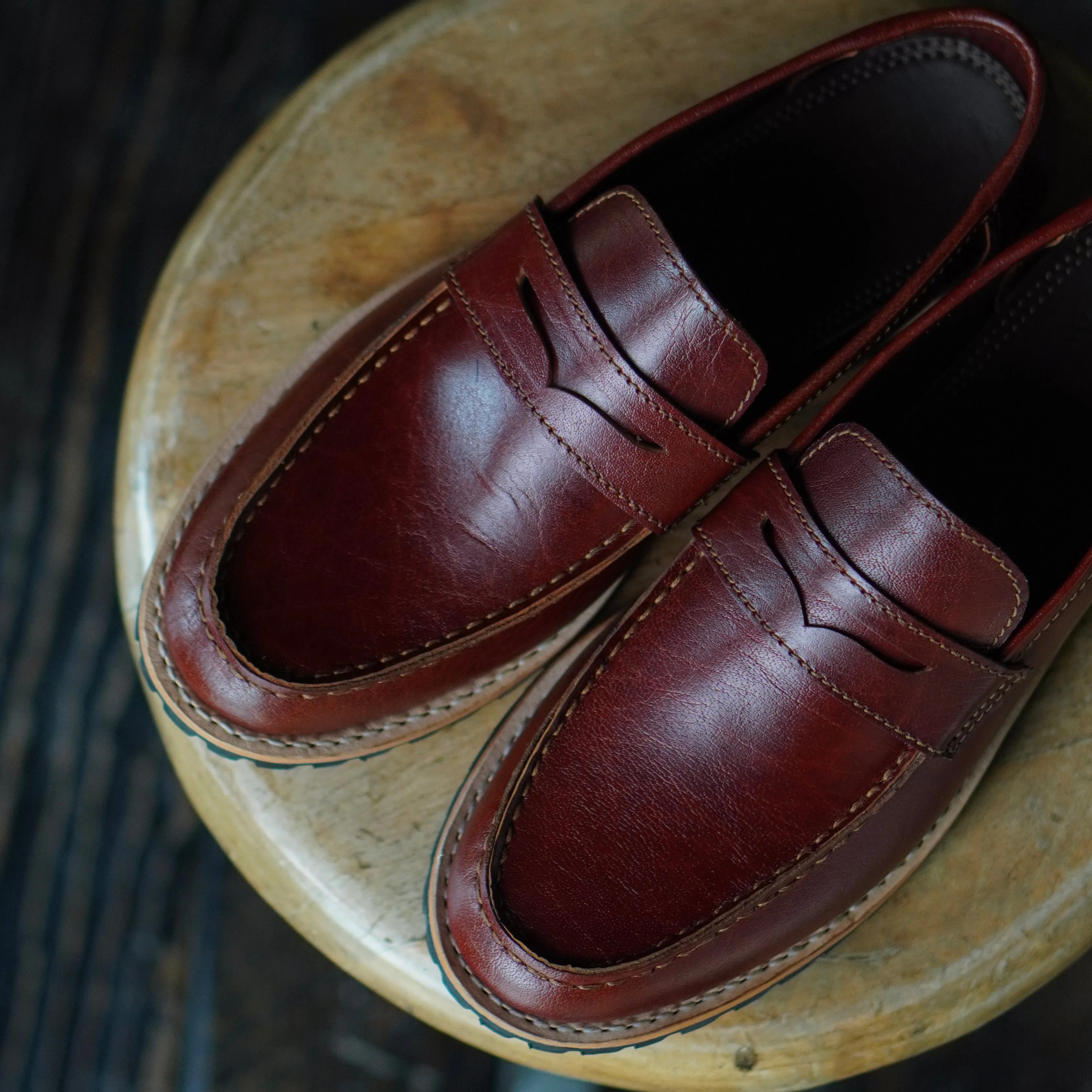 Oslo Penny Loafers (Saddle Tan) Goodyear Welted