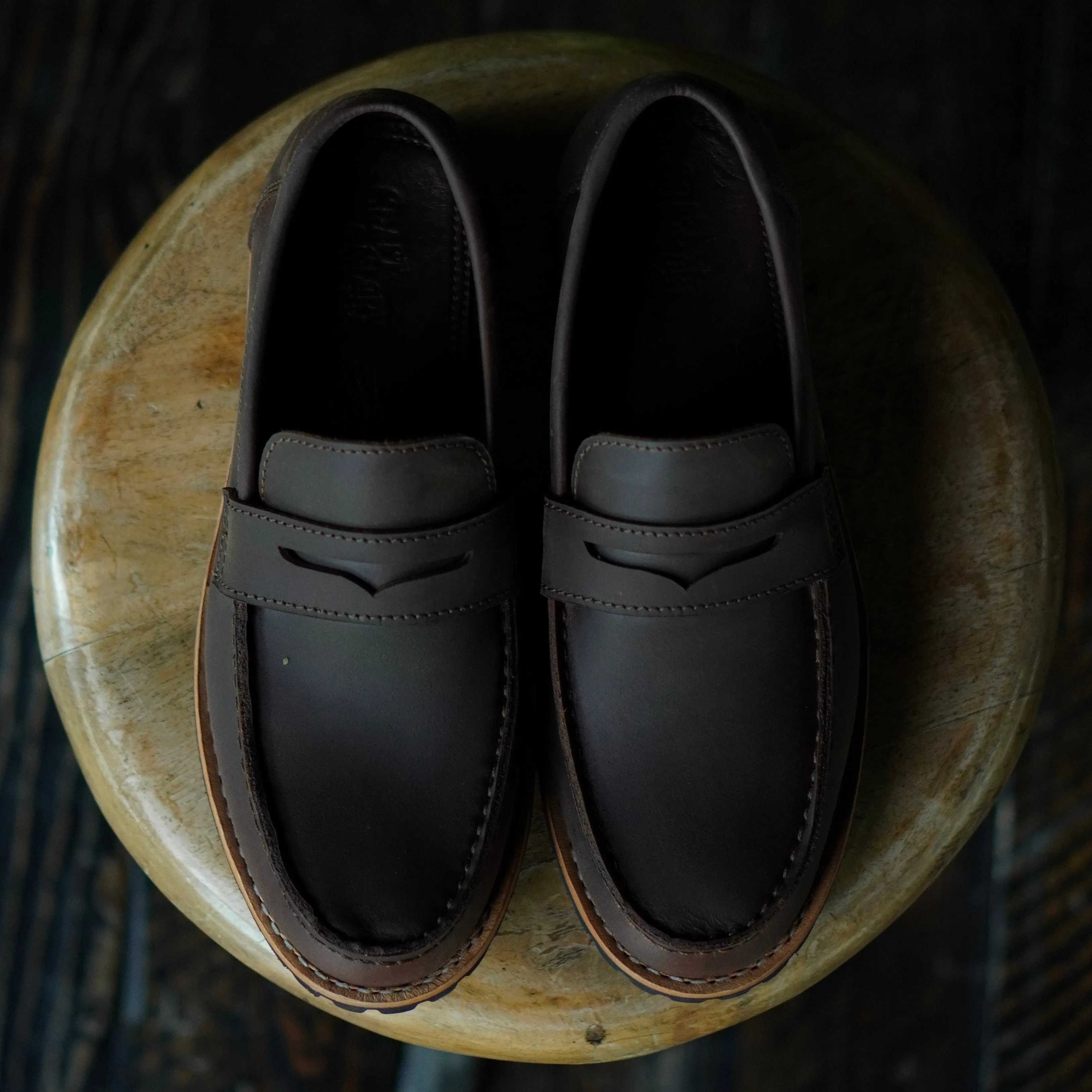 Oslo Penny Loafers (Vintage Brown) Goodyear Welted
