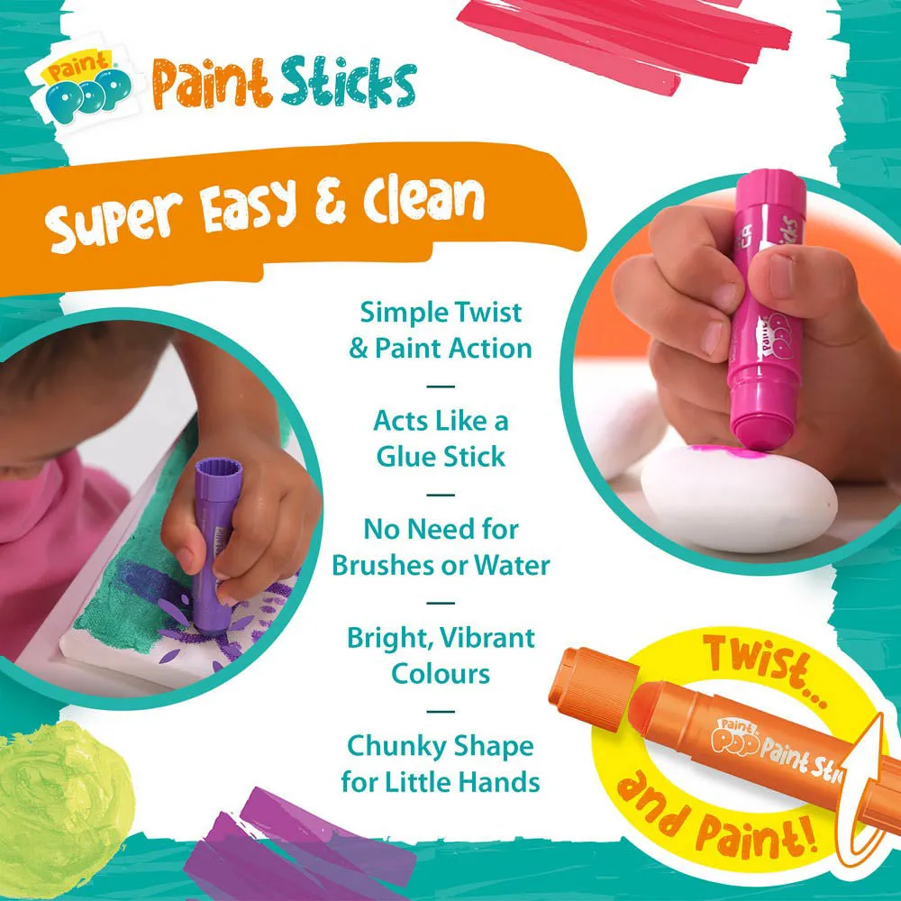 Paint Pop Metallic Quick Dry Paint Sticks- 6 Pack