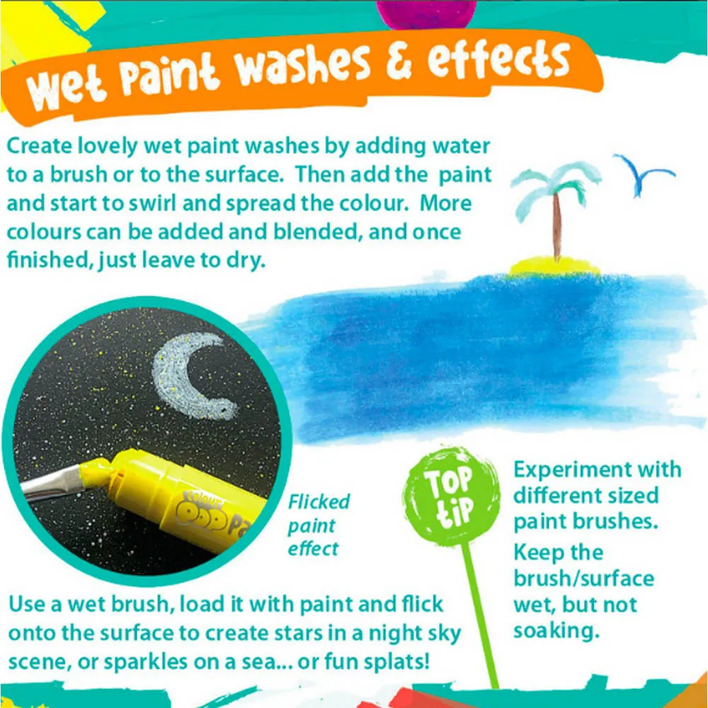 Paint Pop Metallic Quick Dry Paint Sticks- 6 Pack