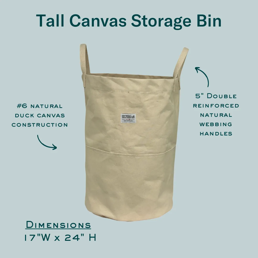 Tall Canvas Storage Bin