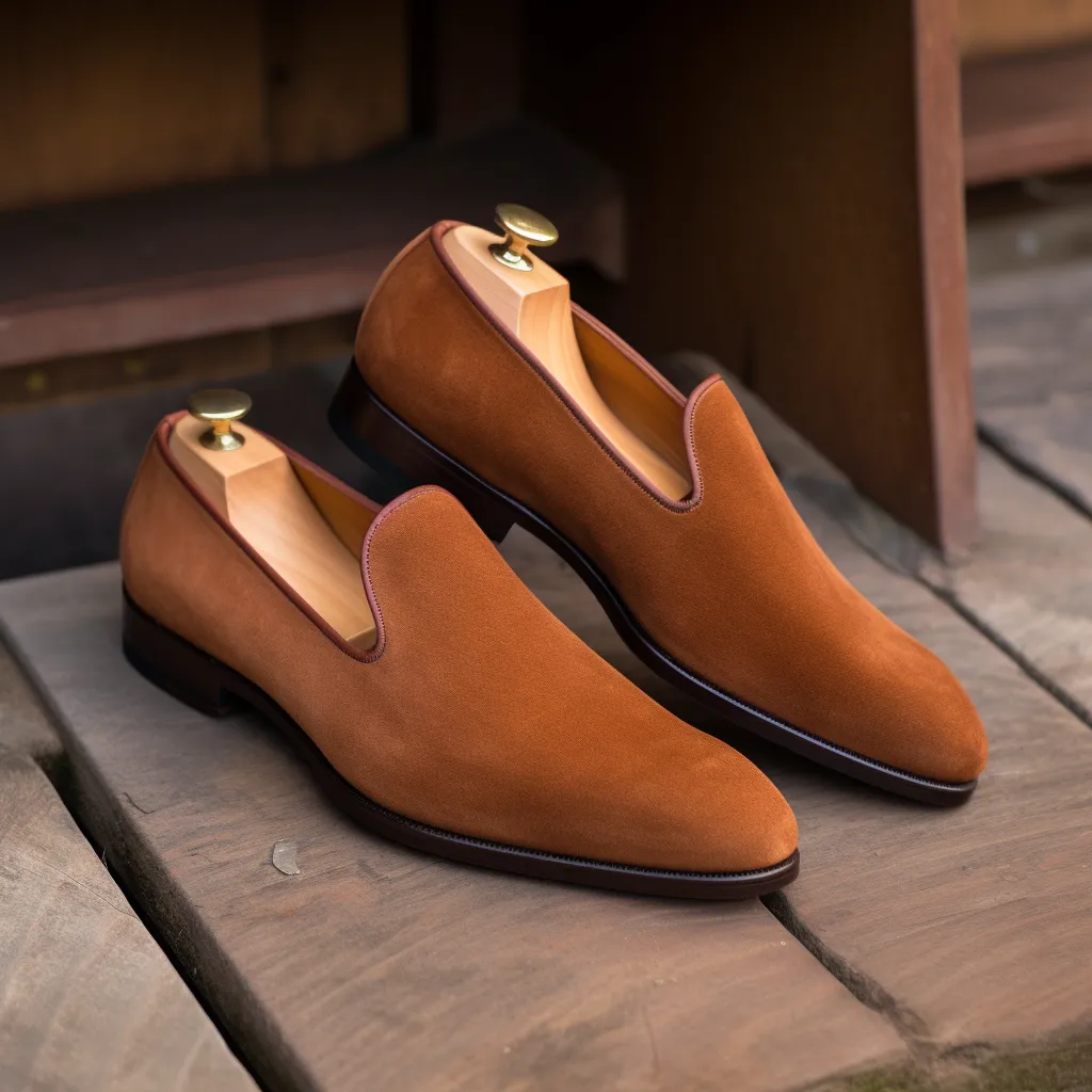 Tan Suede Boreas Minimalist Loafers