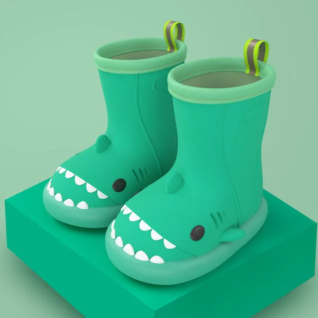 The Friendly Shark  Kids Rain Boots