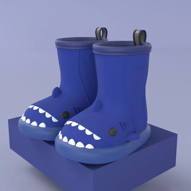 The Friendly Shark  Kids Rain Boots
