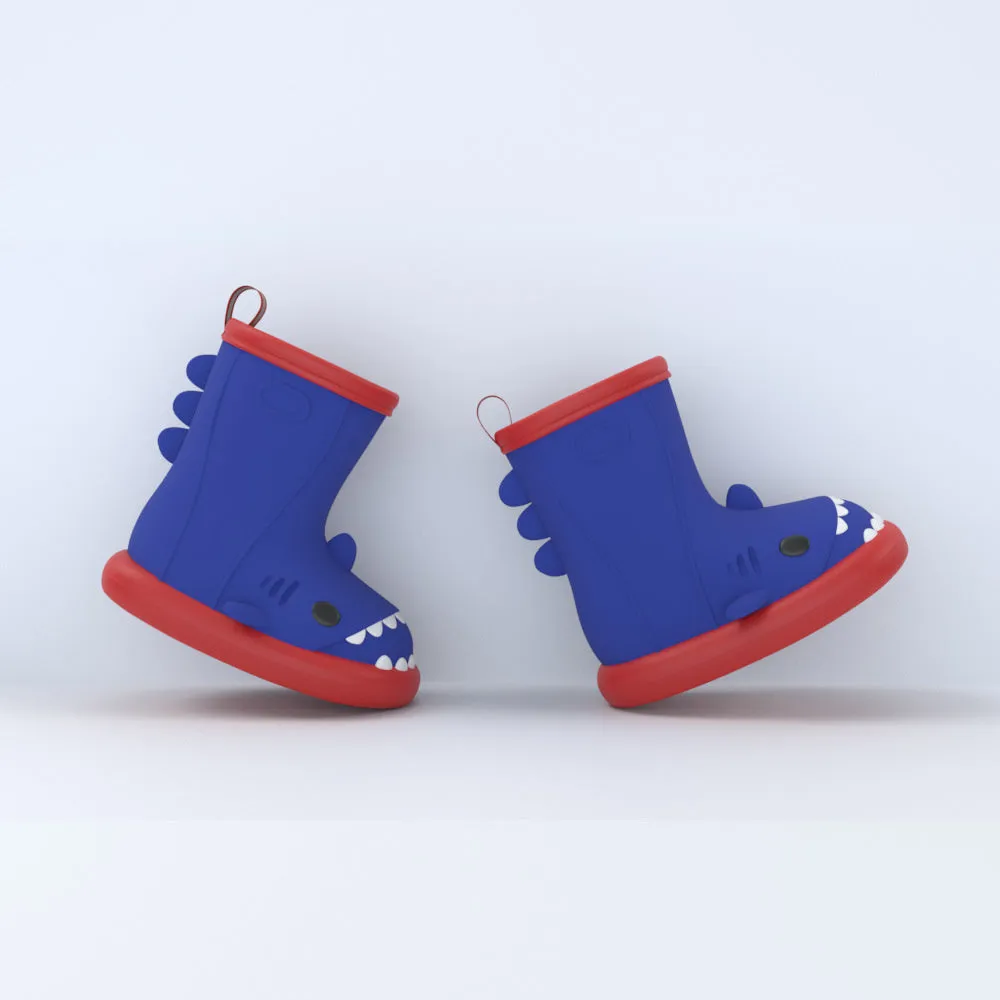 The Friendly Shark  Kids Rain Boots