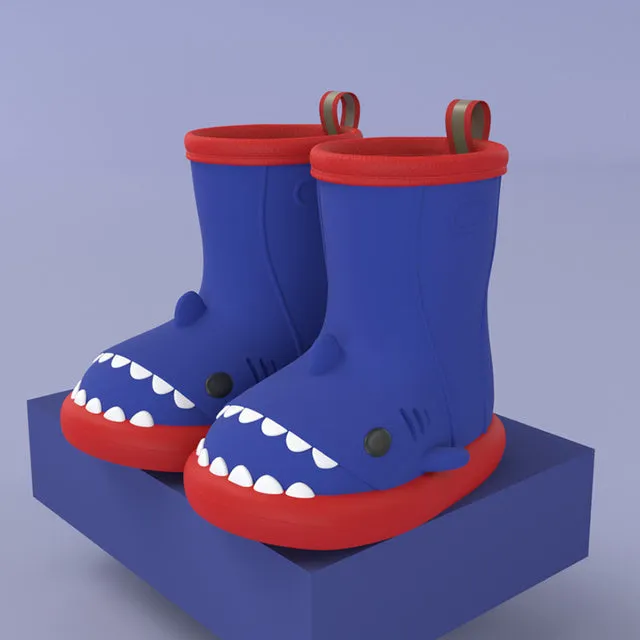 The Friendly Shark  Kids Rain Boots