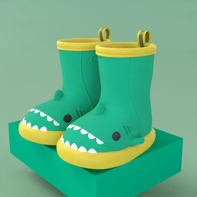 The Friendly Shark  Kids Rain Boots