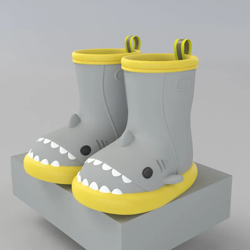 The Friendly Shark  Kids Rain Boots
