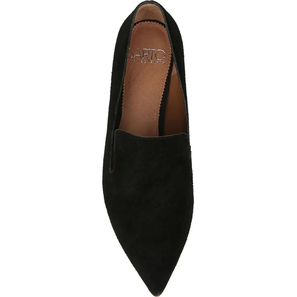 Topaz 9 Black Suede Franco Sarto Loafer Flats