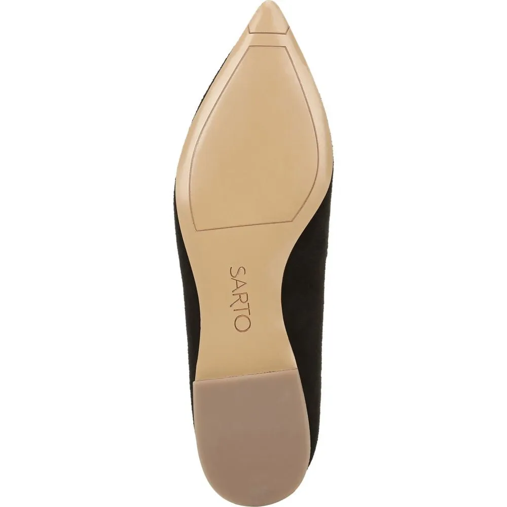 Topaz 9 Black Suede Franco Sarto Loafer Flats