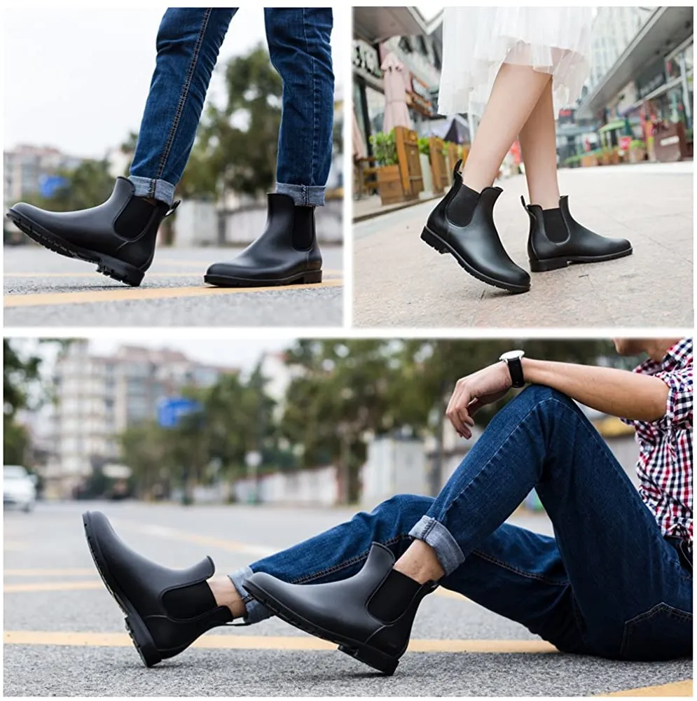 Unisex Summer Short Classic Rain Waterproof  Boots