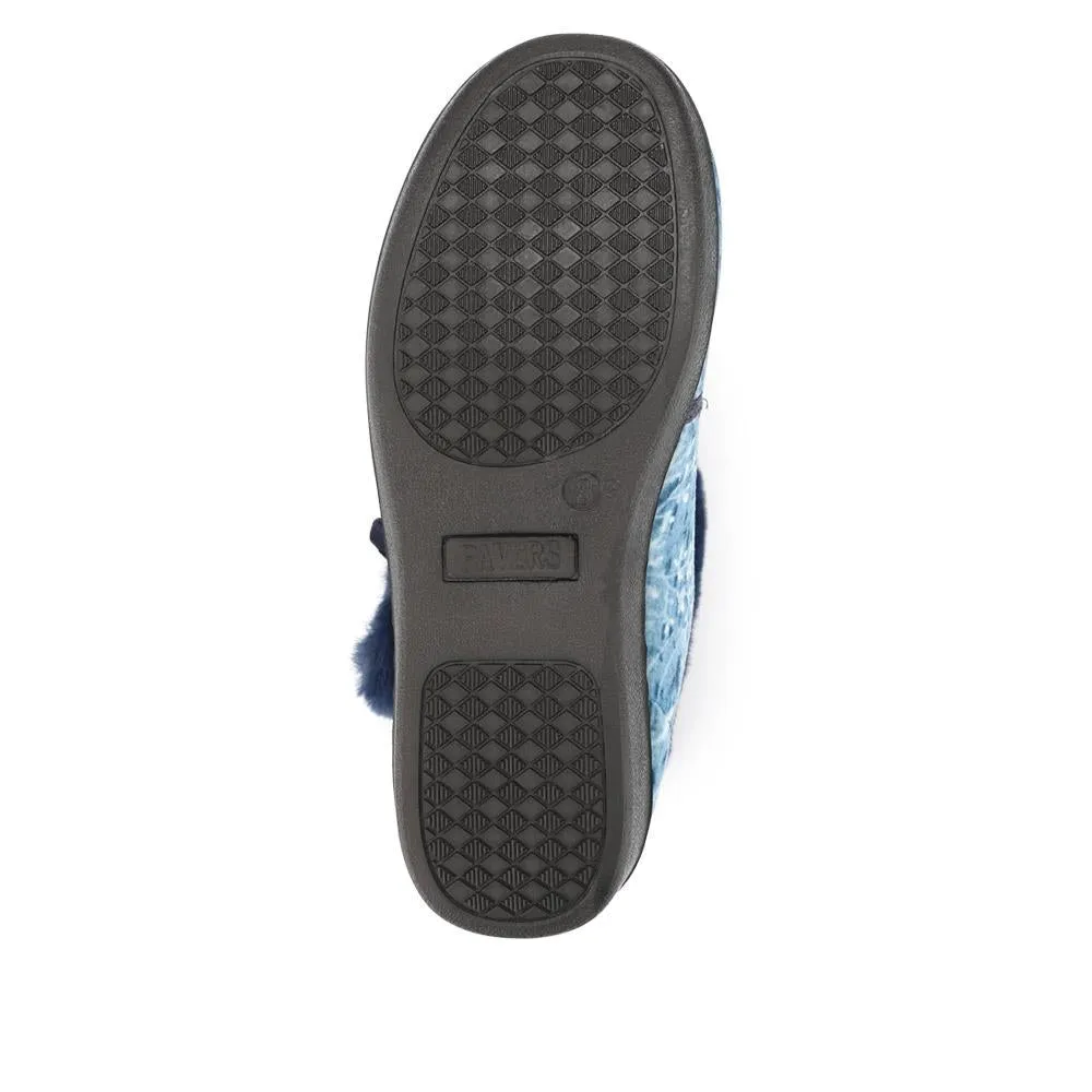 Warm-Lined Touch-Fasten Slippers - QINGD40002 / 326 582