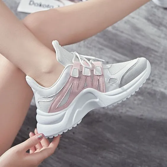 Women's Plus Size 43 Color Block Sneaker Shoes